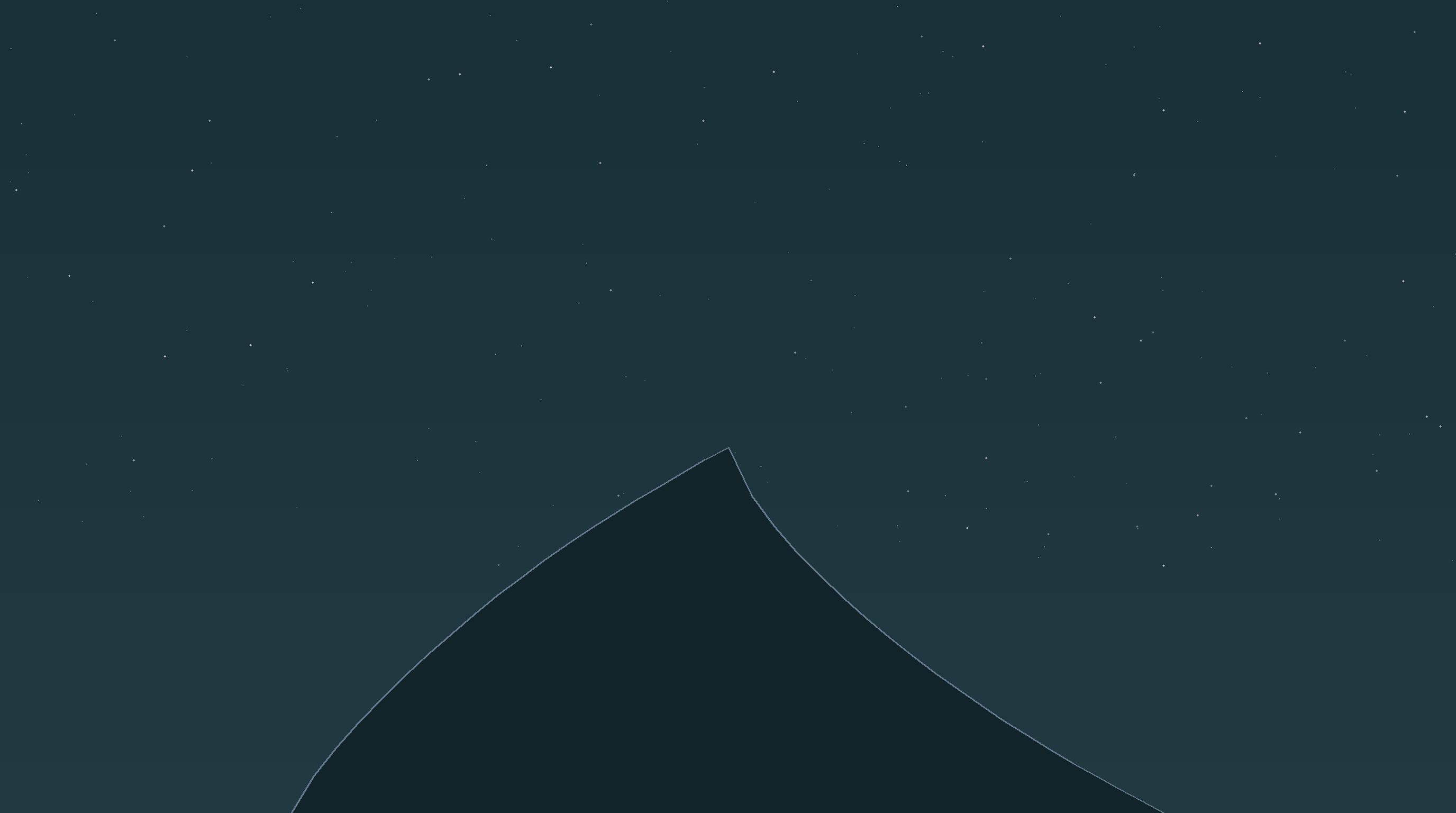 Constellation Animation - Stars connecting to form a mountain silhouette